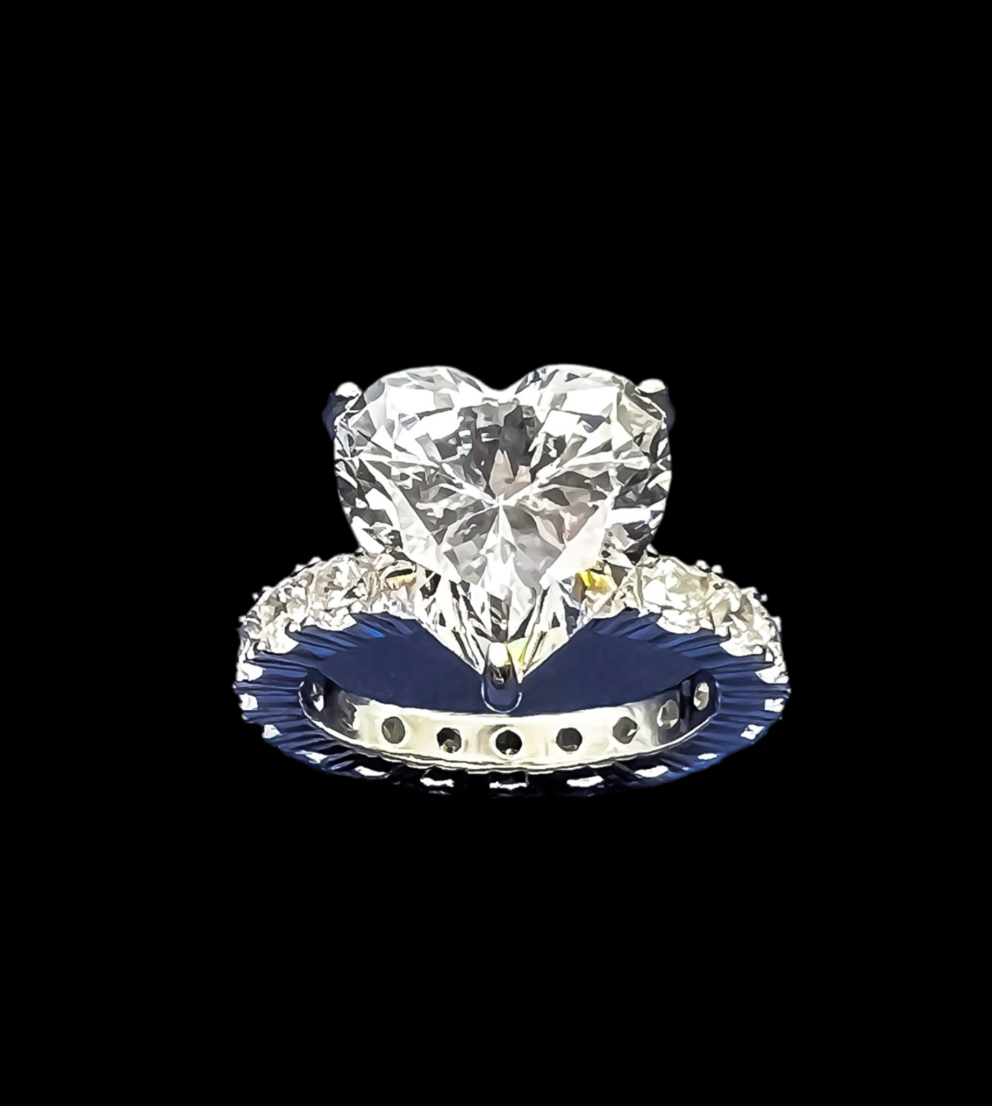 White Stone Delicate Heart Ring