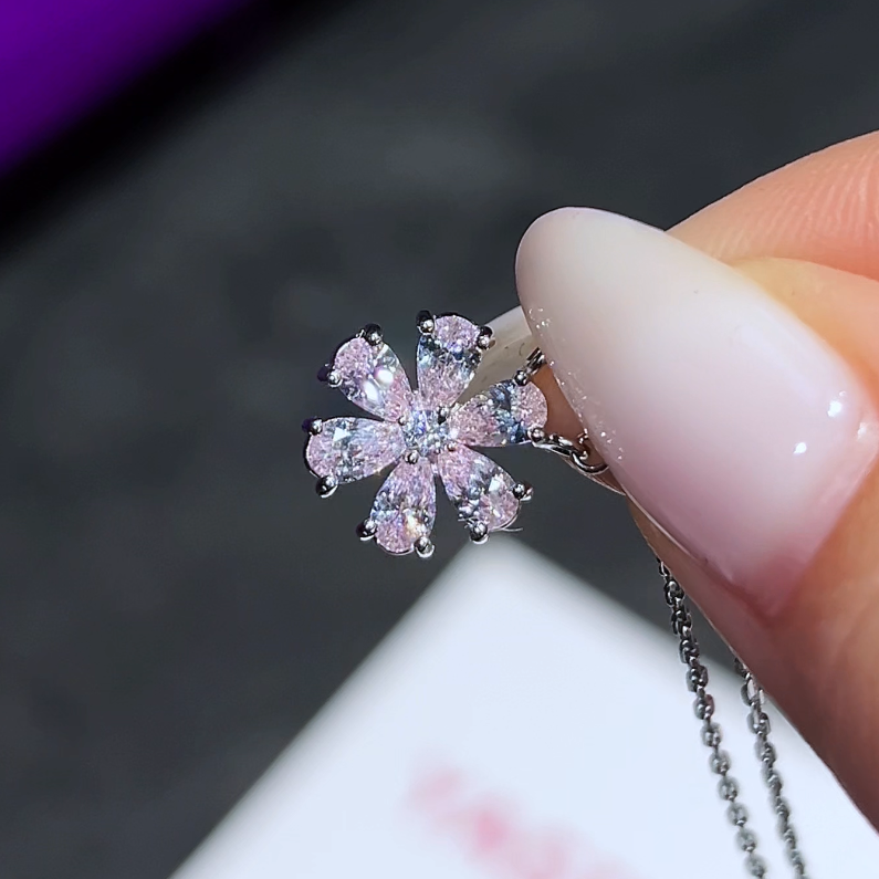 Pink Stone Silver Jewelry Set - S Splash of Color and Elegance 🩷