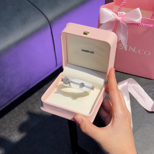 Pink Square-Shaped Bracelets to Adorn Your Look with Elegance