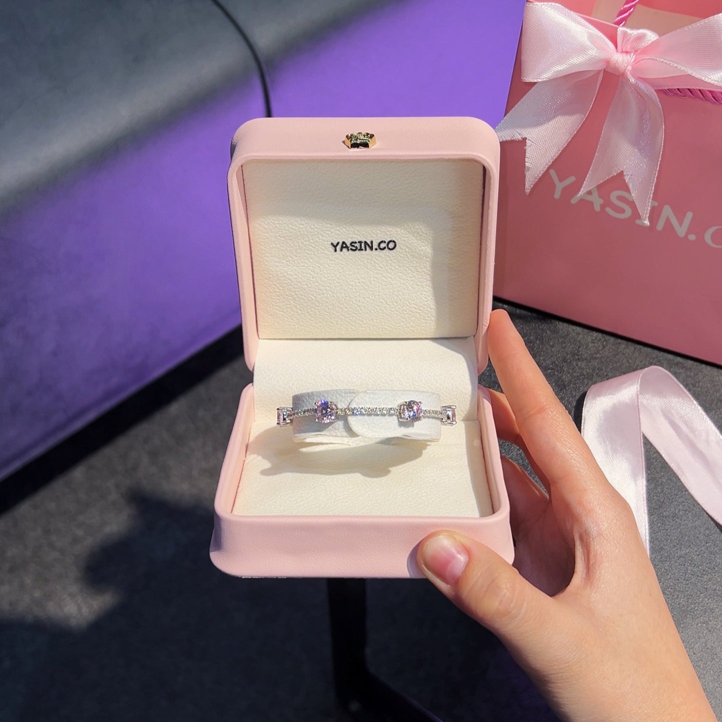 Pink Square-Shaped Bracelets to Adorn Your Look with Elegance