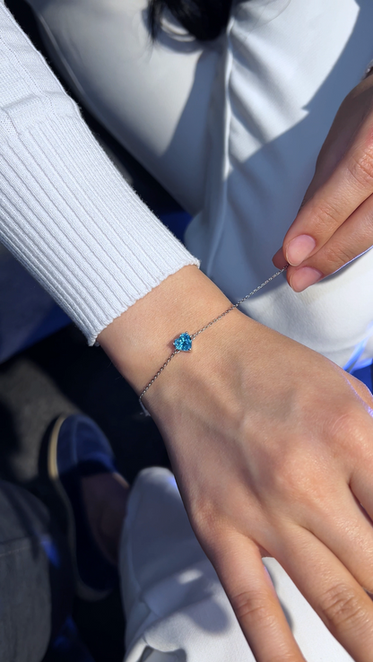 "Ocean Heart Duo" Silver 925 Friendship Bracelet Set