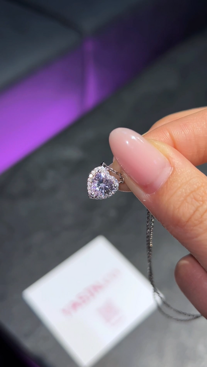 "Everlasting Love" Silver 925 Jewelry Set with Heart-Shaped Zircon A5 Stones