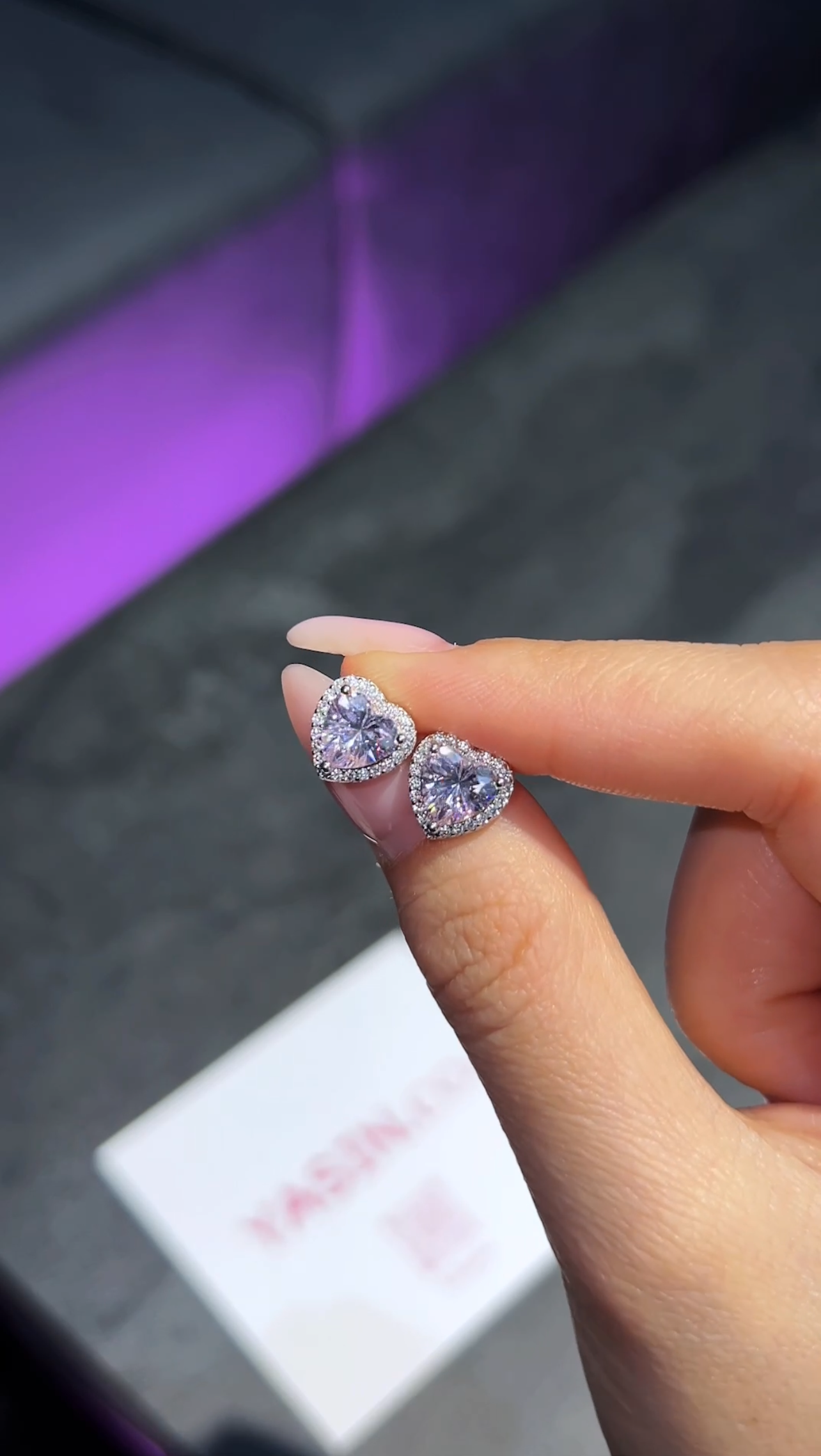 "Everlasting Love" Silver 925 Jewelry Set with Heart-Shaped Zircon A5 Stones