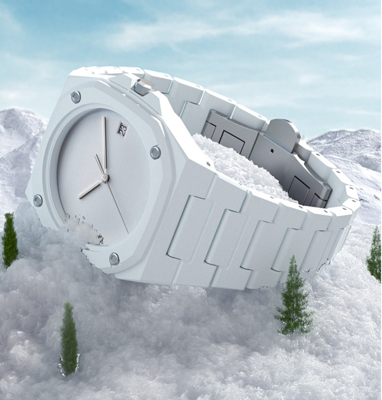 Men’s Polycarbonate Watch with High-Hardness Mineral Glass and Scratch-Resistant HD Lens