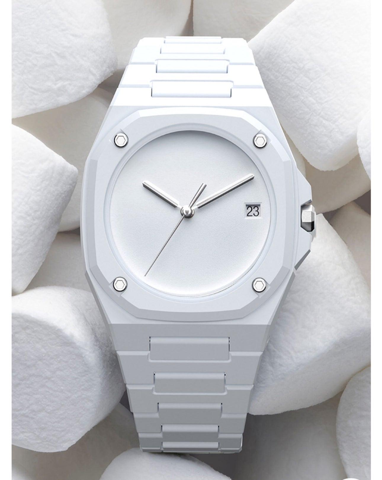 Men’s Polycarbonate Watch with High-Hardness Mineral Glass and Scratch-Resistant HD Lens