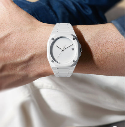 Men’s Polycarbonate Watch with High-Hardness Mineral Glass and Scratch-Resistant HD Lens