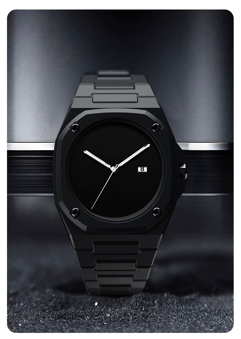 Men’s Polycarbonate Watch with High-Hardness Mineral Glass and Scratch-Resistant HD Lens
